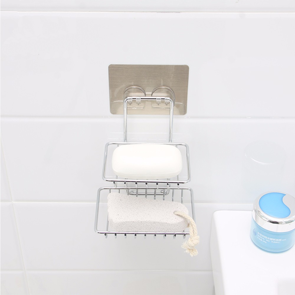 wall mounted double stainless steel trade assurance soap dish