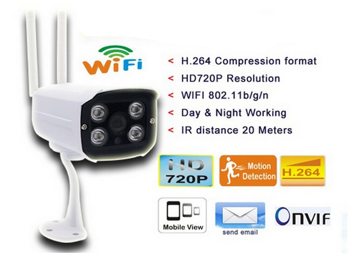 1MP Infrared Outdoor Use Home WIFI Waterproof IP CameraHD Outdoor IP Wireless Camera