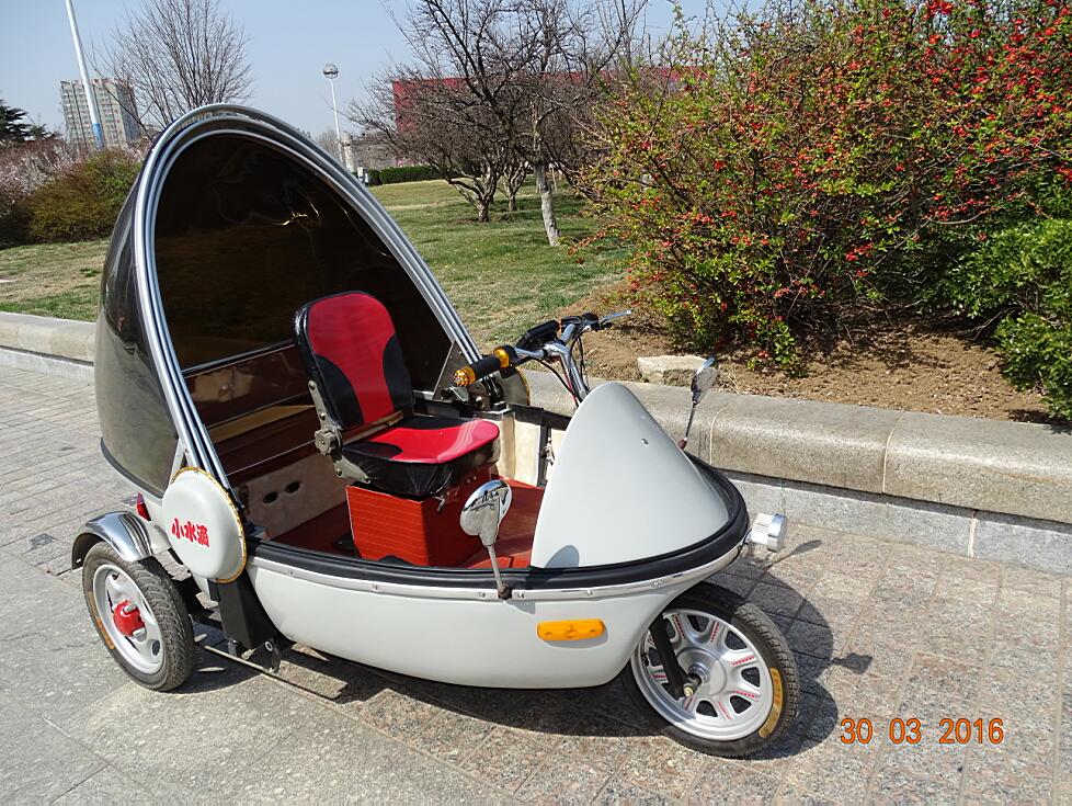 New Energy Vehicle Waterdrop Design 3 Wheel Electric Mobility ScooterElectro PickUp Tricycle