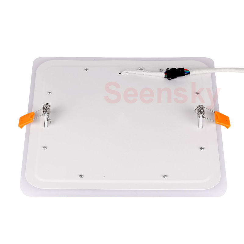 Ultra Slim Embeded Square RGB LED Panel Light 6W 9W 18W 24W Dual Double Color RGB And White