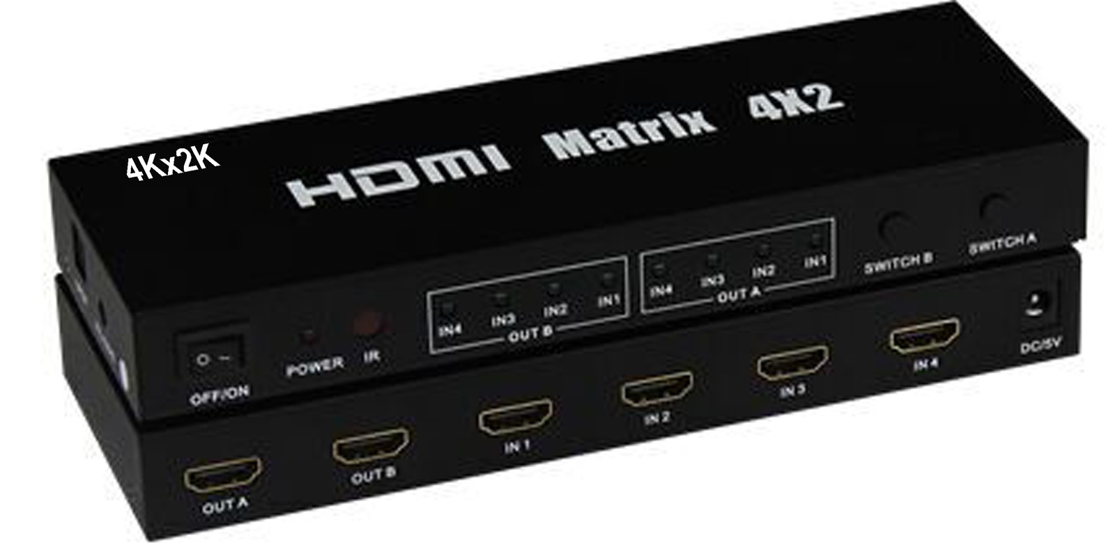 HDMI Matrix 4x2with audio output4K