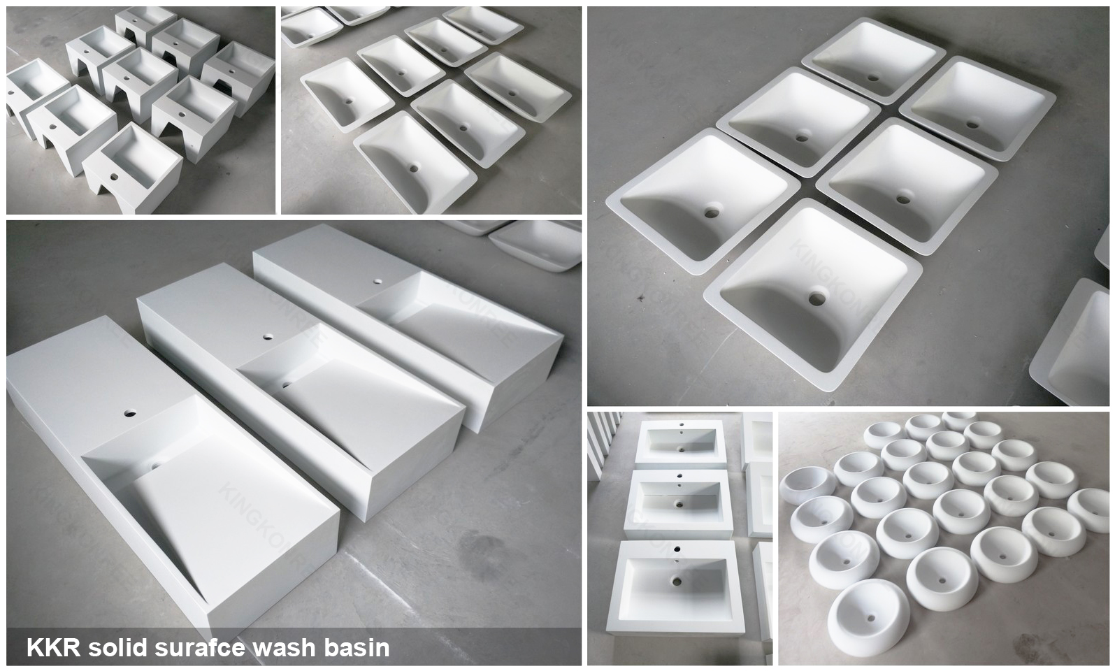 Best quality kkr man made stone solid surface wash basin