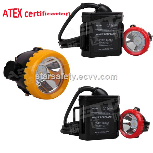 Rechargeable cordless LED miner lamp Atex certified miners cap lamp 12hours mining headlamp