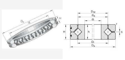 forged and threerow cross roller slewing bearing