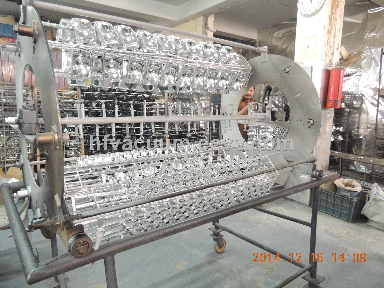 horizontal type vacuum machine to metallise plastic part