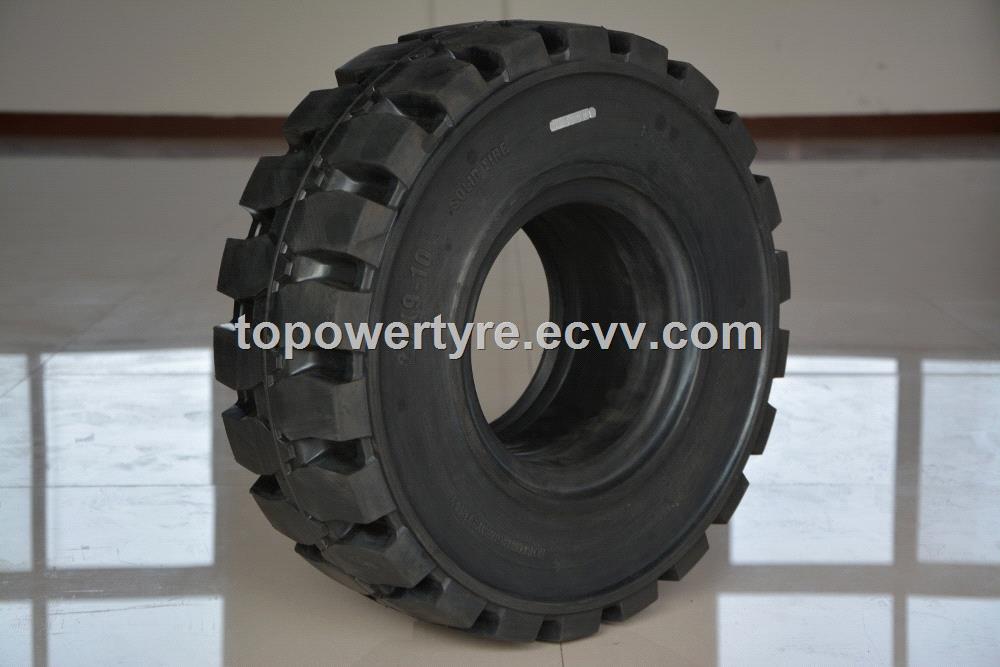 Pneumatic forklift solid tyre 23910 in both standard solid tire and click on solid tyre type