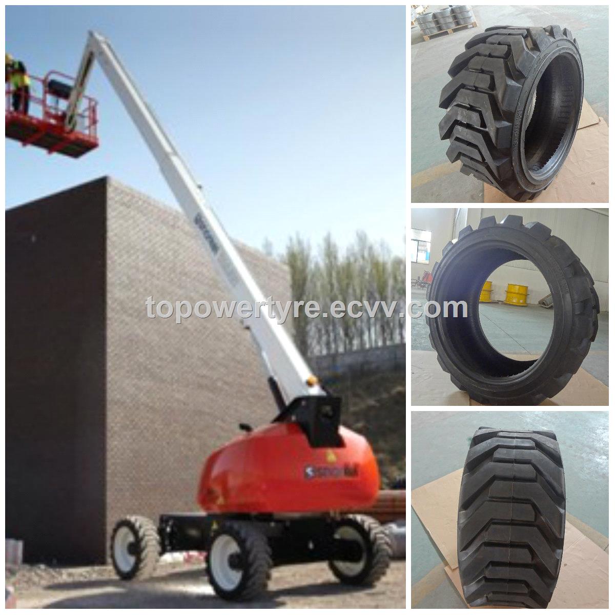 44565R225 foam filled solid tire for JLG 150HAX boom lift