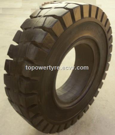 Port trailer pneumatic shaped solid tires 150020