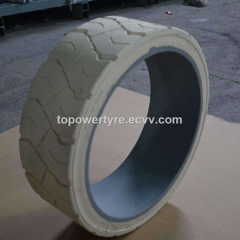 white non marking solid tire 15x5 for AWP