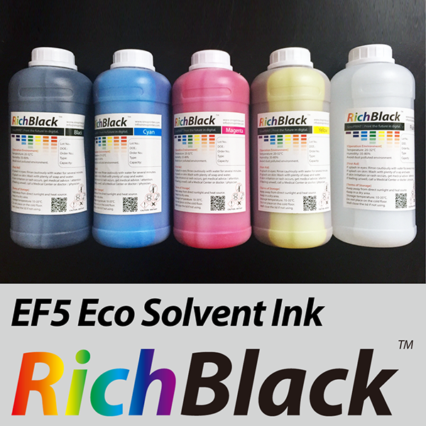 RichBlack EF5 Eco Solvent Ink for DX5 DX7