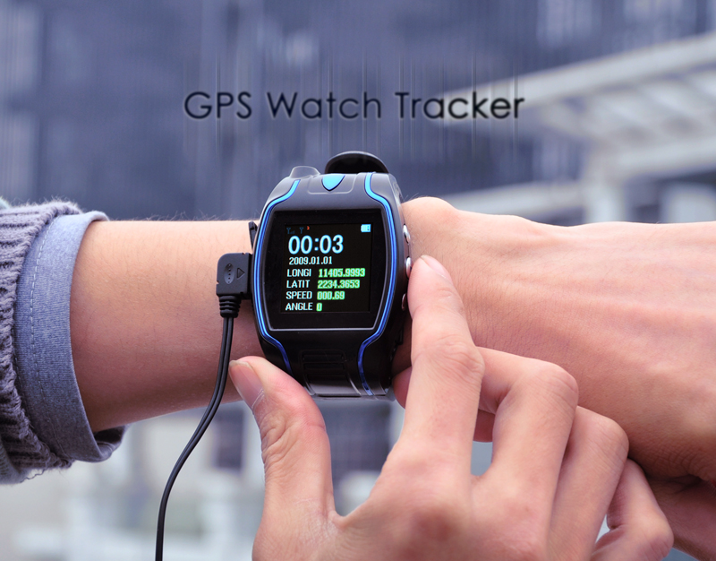 Wrist Watch GPS Tracker W Position Coordinates Display on LED Screen SOS Button For Emergent Help