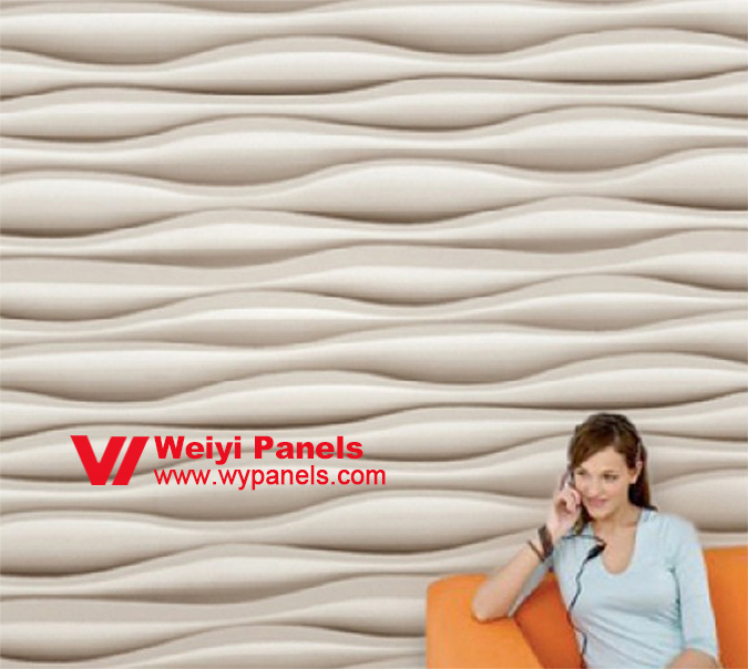 Decorative MDF Wave Boards3D Wall Panels WY363