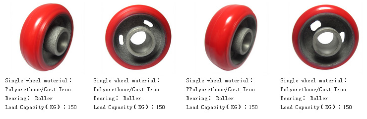 4 inch PolyurethaneCast Iron medium duty caster wheel