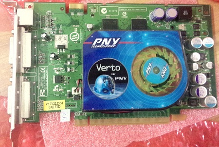 PNY 7600GT Graphic Video Card PCIE X16 for Philips Ultrasound IU22IE33 Repair PN 453561270341