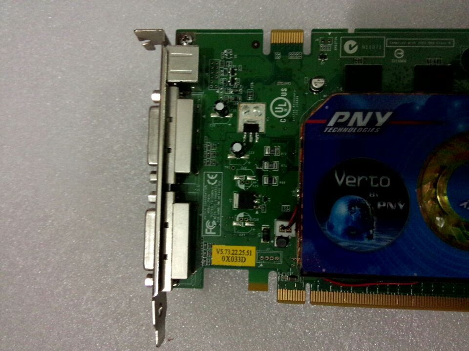 PNY 7600GT Graphic Video Card PCIE X16 for Philips Ultrasound IU22IE33 Repair PN 453561270341