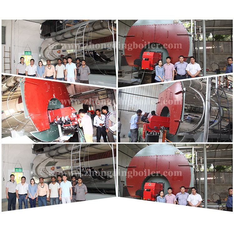 WNS series Auto Types of Oil Gas Steam Boiler for Sale