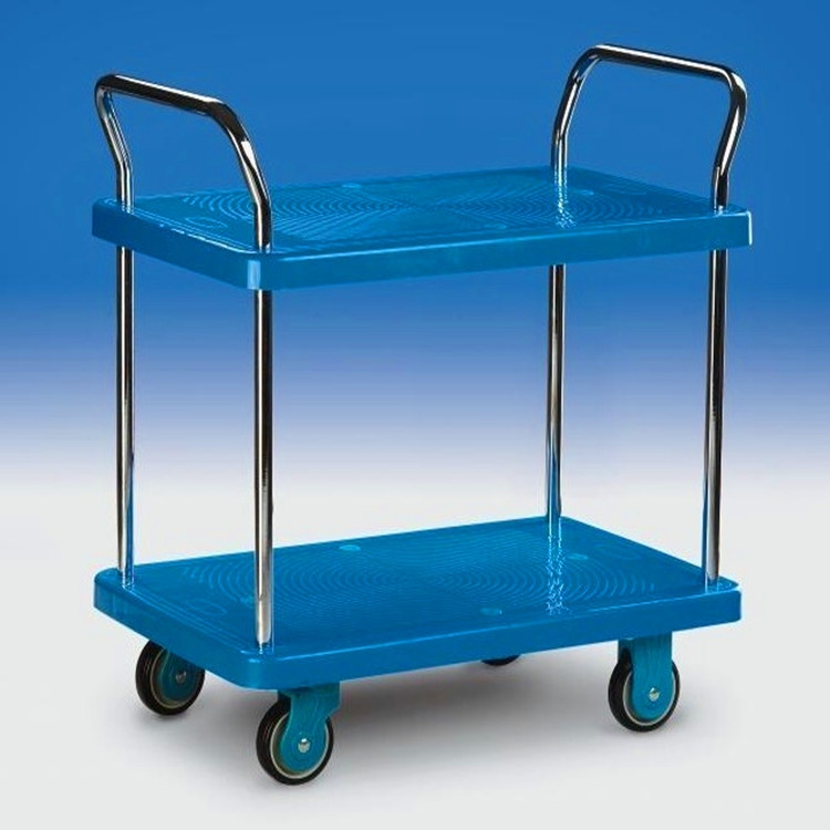 Nonmotorized Stainless steel structure four wheels foldable trolley