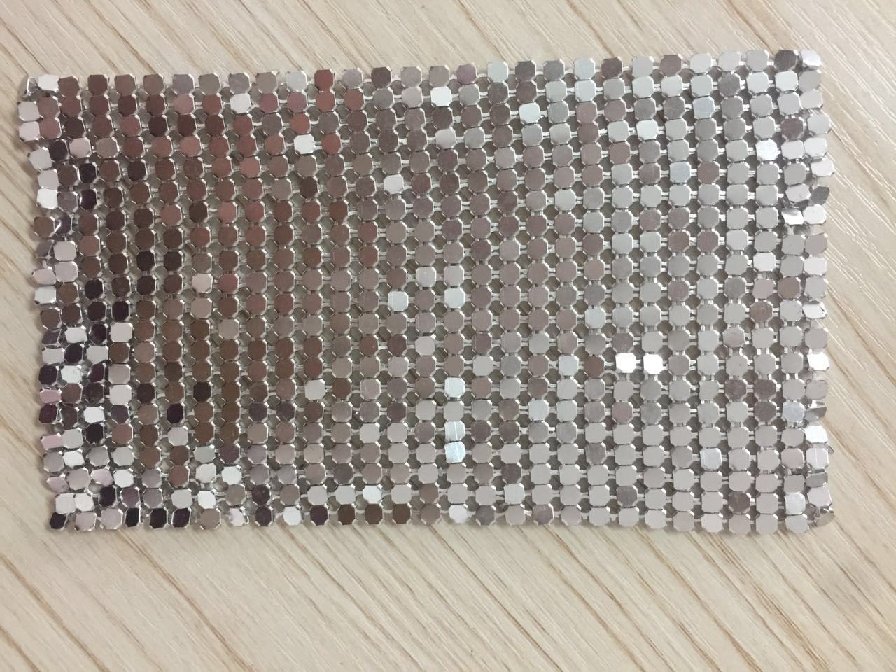 Silver and gold sequin metal mesh curtain