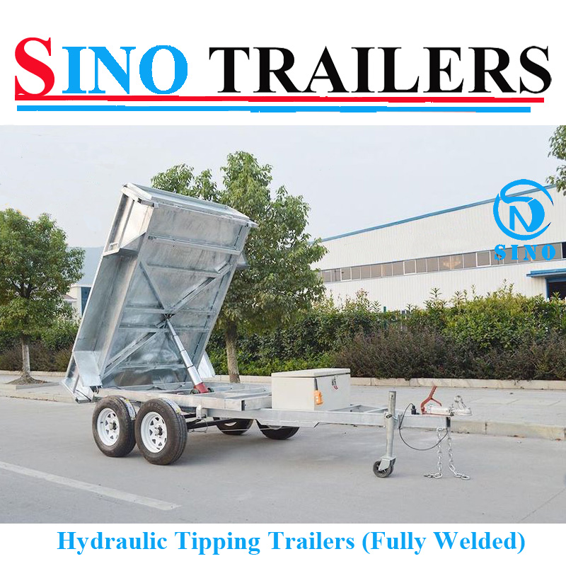 3t Fully Welded Heavy Duty Hydraulic Tipping Tandem Box Trailer