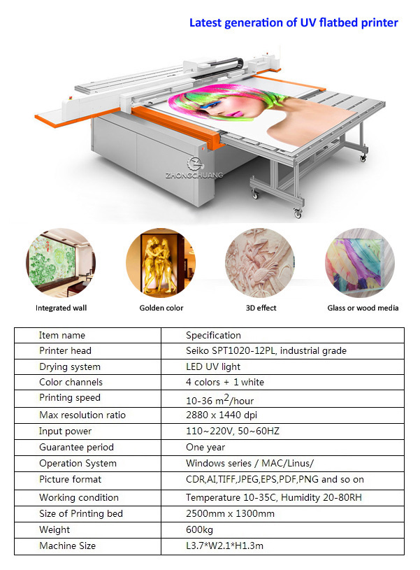 Flatbed inkjet printer Inkjet decorating machine Digital inkjet printing machine