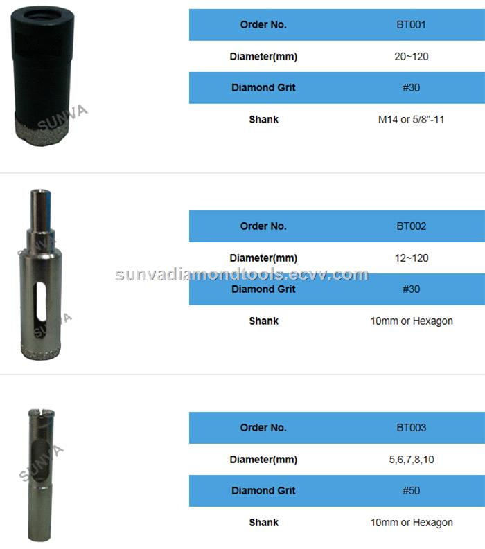 SUNVABT Brazed ToolsBrazed Diamond WheelsCore DrillsCutting Blades