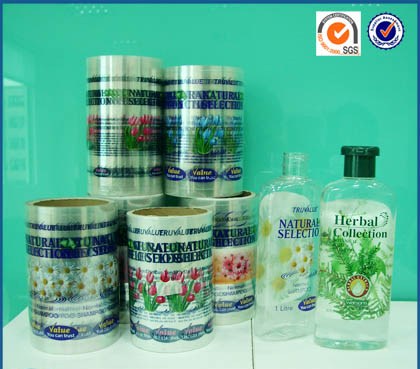 Herbal Collection Body Care Bottle Labels Made From Transparent Ecofriendly Plastic Material