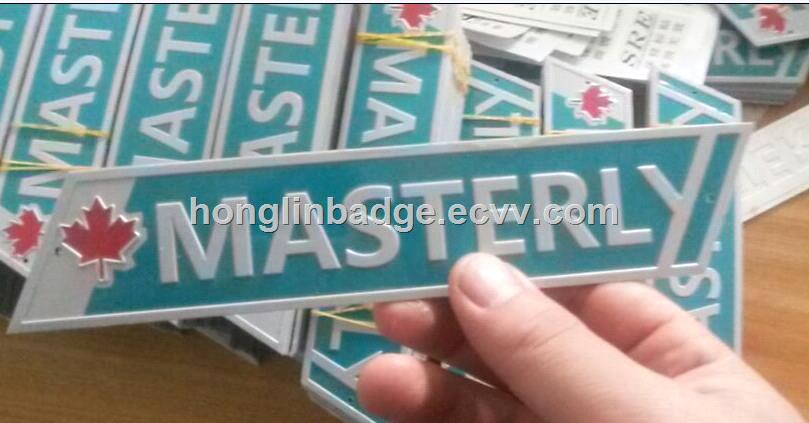 aluminum printing company logo color nameplate company logo with 3M sticker