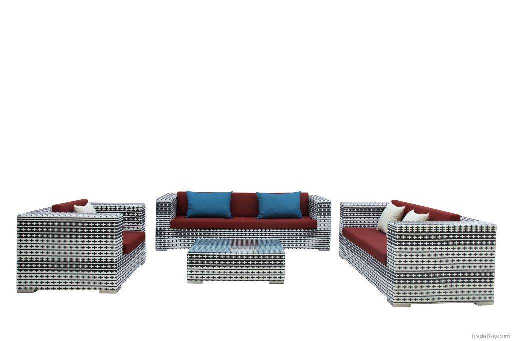 Offer Hot Poly wicker Rattan Sofa set furniture