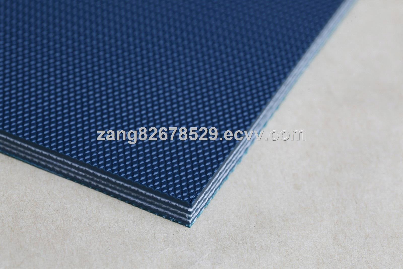 9mm Petrol Green Lozenge PVC Conveyor Belt Manufacturer