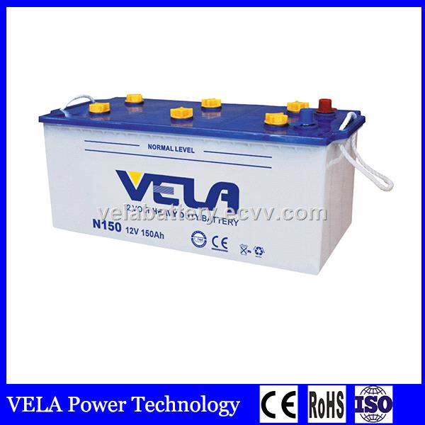 Good Design Cheap Price N150 Dry Charge Lead Acid Truck Battery