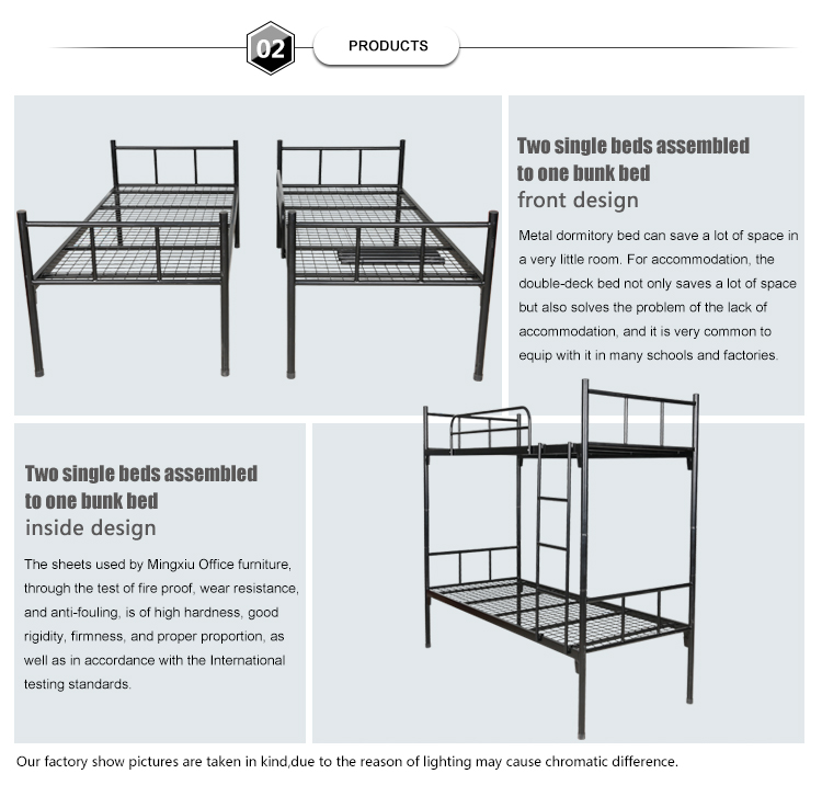Mingxiu high quality metal frame bunk beds easy assembly metal bunk bed