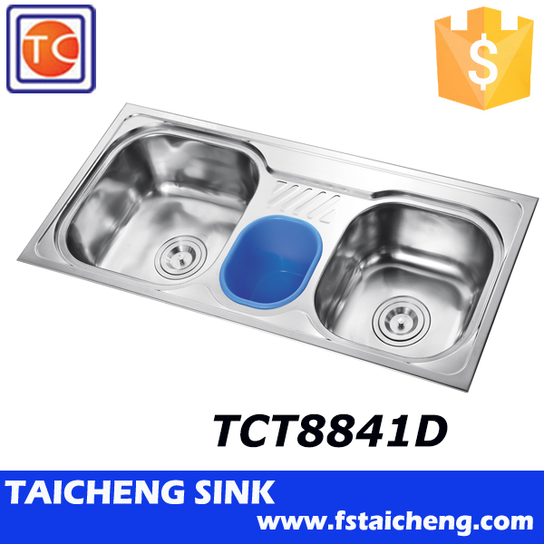 880x410mm Multifunctional Double Bowl Stainless Kitchen Sink