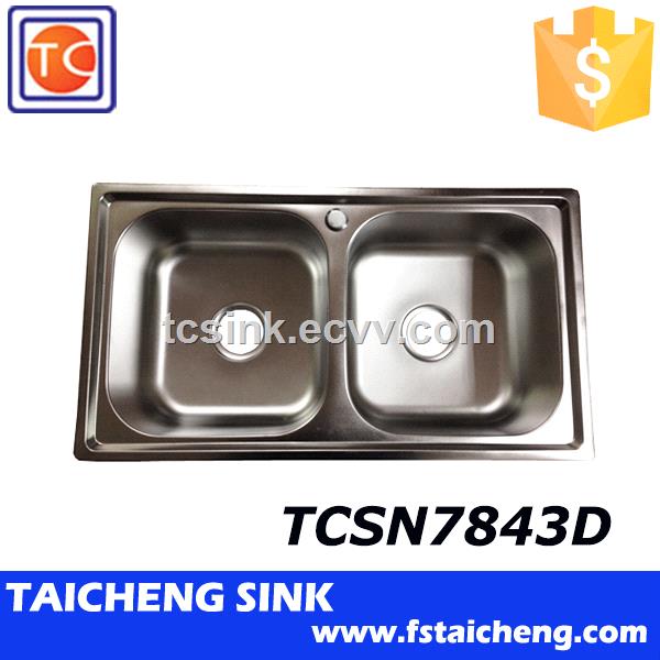 RV MOTORHOME CAMPER DOUBLE BOWL KITCHEN SINK STAINLESS STEEL NEW