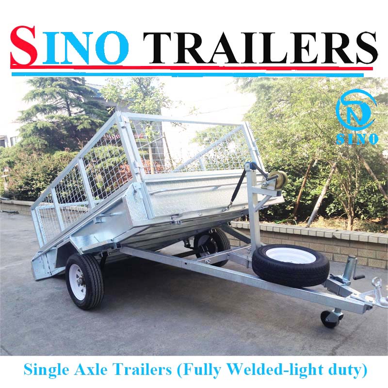 Single Axle Fully welded Winch Tilt Truck Box Trailer