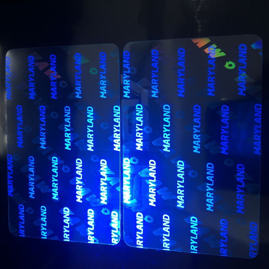 Texas State ID hologram Overlay TX hologram sticker