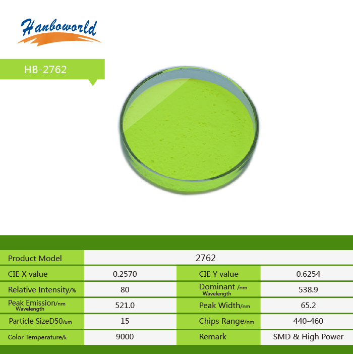 Green LED GAG fluorescent powder for white light