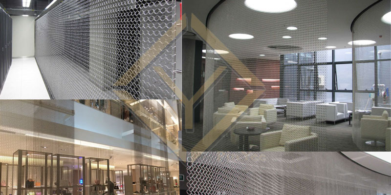 PinYee Hebei Interior welded stainless PVD coated Decorative ringchainmal mesh