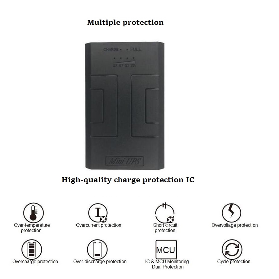 12V 2A backup portable mini ups 24w for Security Monitoring Alarm