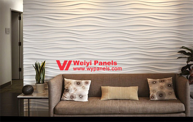 3D Wall Panels in Living Room Textured Wall WY105