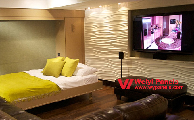 3D Wall Panels in Living Room Textured Wall WY105