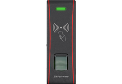 Fingerprint access control system terminal with an integrated proximity reader