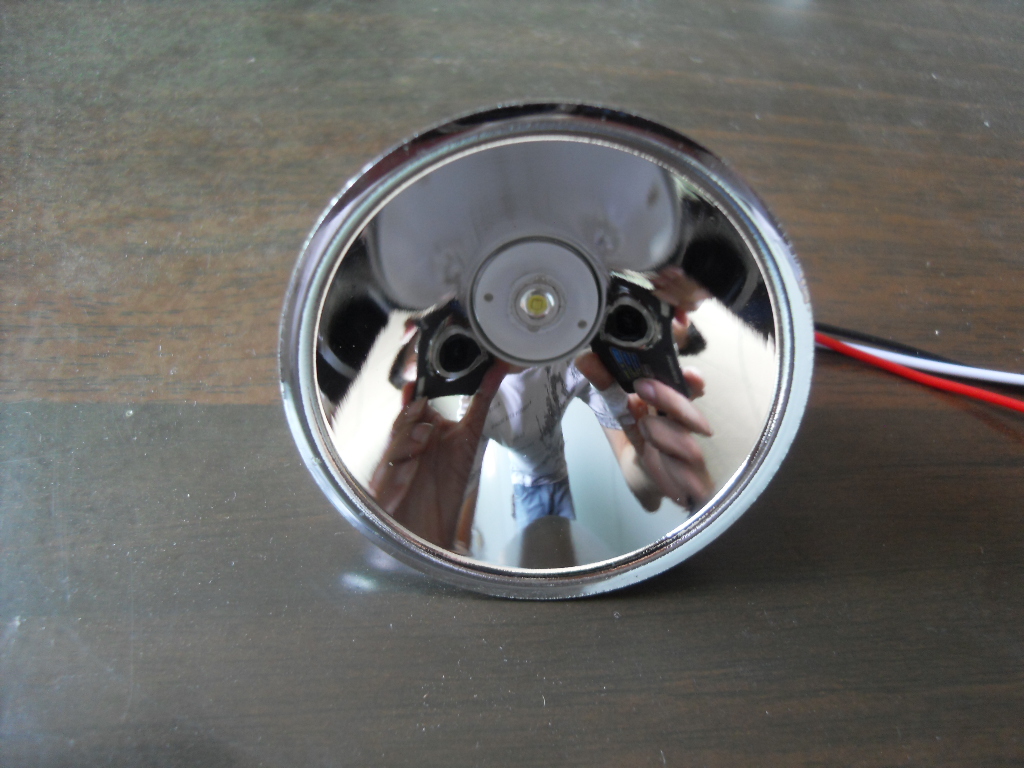 52mm white alumium reflector cup 13W LED headlamp and flashlight