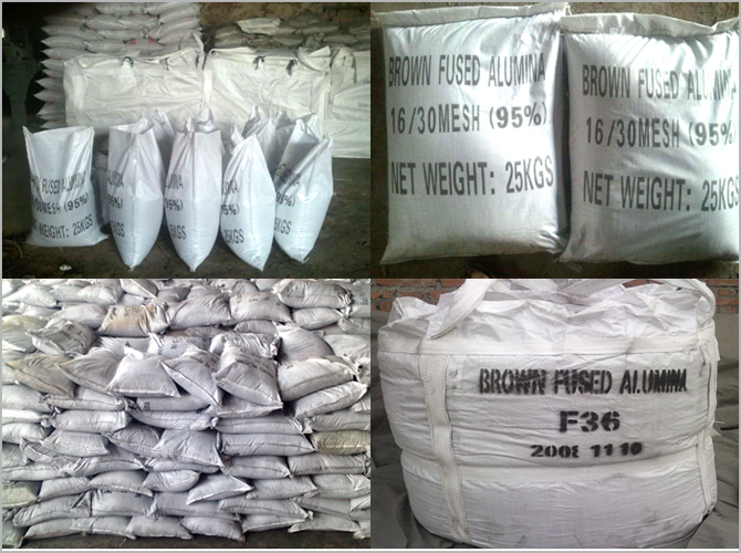 Brown fused alumina refractory