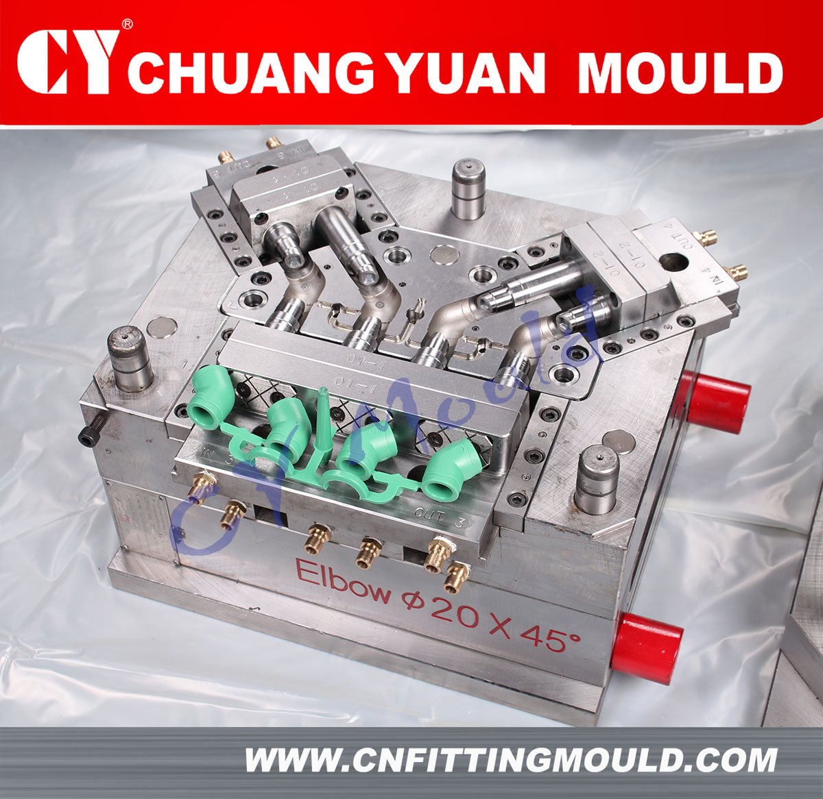 ppr pipe fittings injection mould 90D Elbow plastic fittings