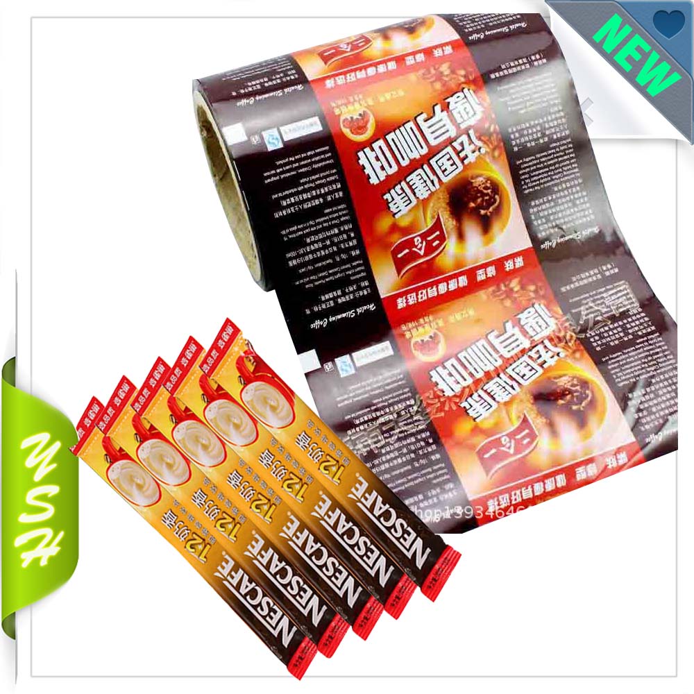 Custom Aluminum Printing plastic roll film Instant Coffee Packaging roll film laminated pouch film