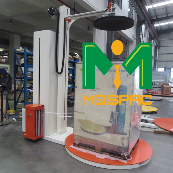 Mqspac Semiauto pallet wrapper with top plate