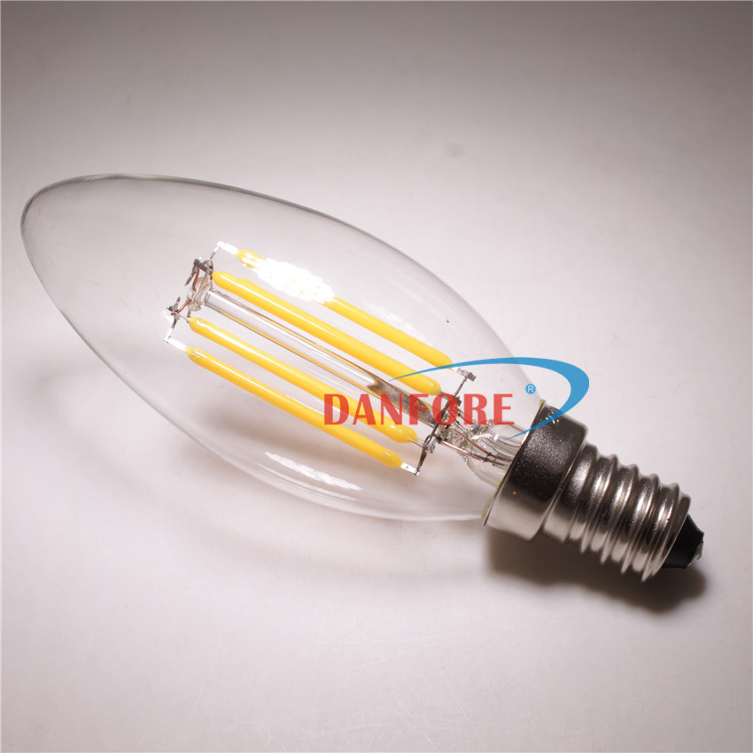 Dimmable 220V 110V E12 B15 4W 5W 6w Filament led candle e14