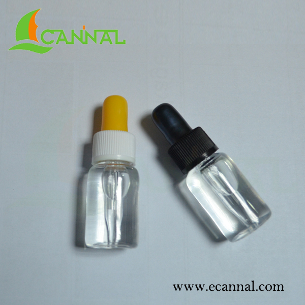 Ecannal 10ml round clear pet pipette dropper bottle