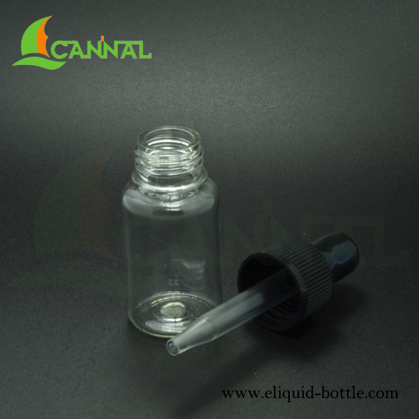 Ecannal 10ml round clear pet pipette dropper bottle
