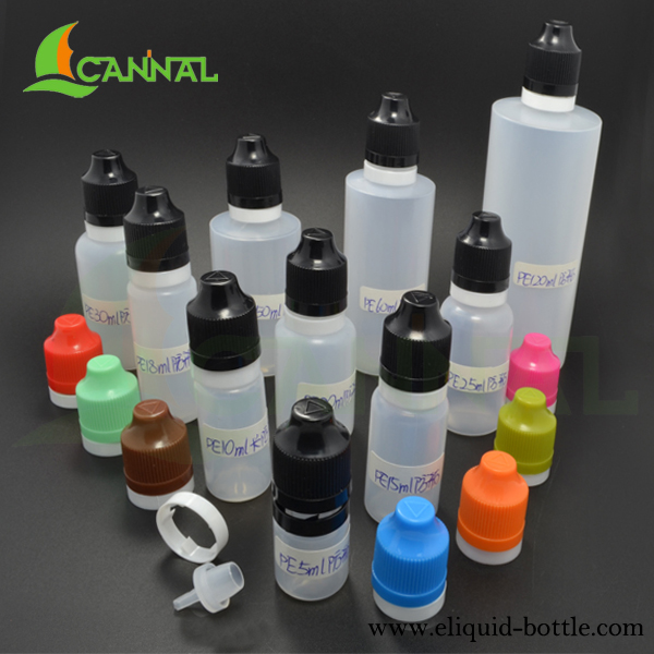 Ecannal ChildTamper dual lock proofing dropper pe bottles